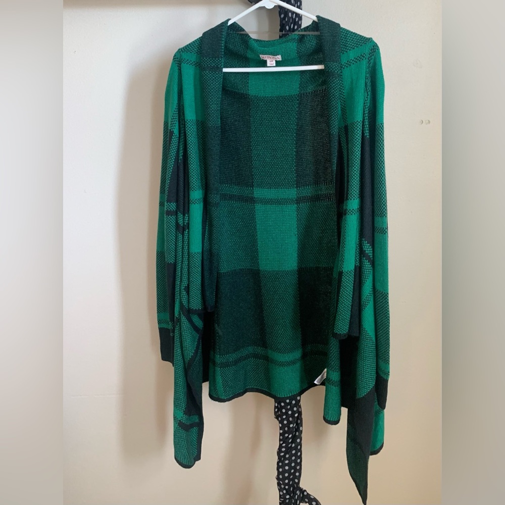 Plaid Cascading Cardigan